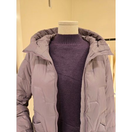 후드 옆주름 덕다운 패딩점퍼