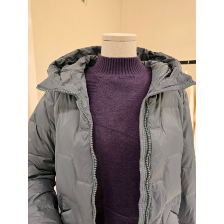 후드 옆주름 덕다운 패딩점퍼