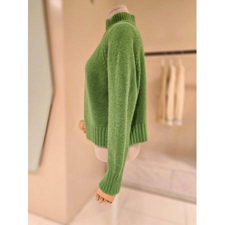 하이넥 집업 니트 가디건