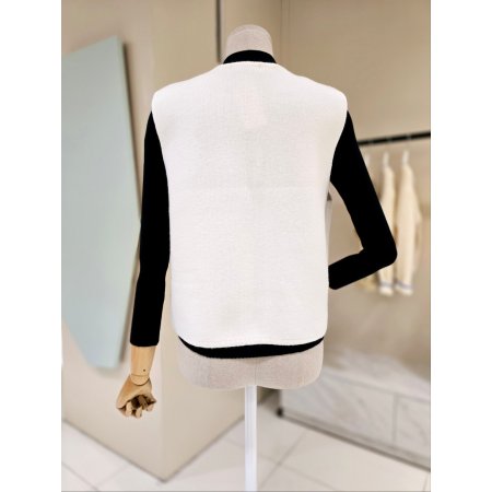 골드버튼 조끼 세트 폴라니트