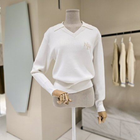 카라넥 니트 티셔츠