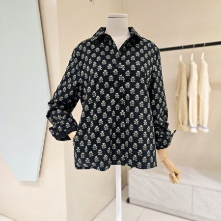 프린트 카라 본딩자켓