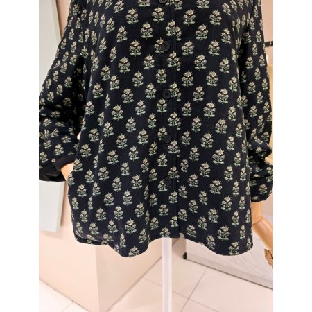 프린트 카라 본딩자켓