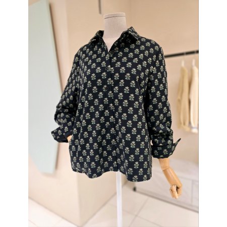 프린트 카라 본딩자켓