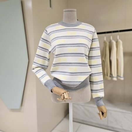 데스틸 라운드 단가라 니트