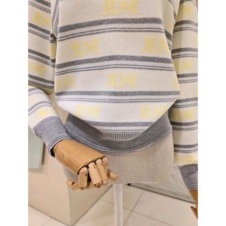 데스틸 라운드 단가라 니트