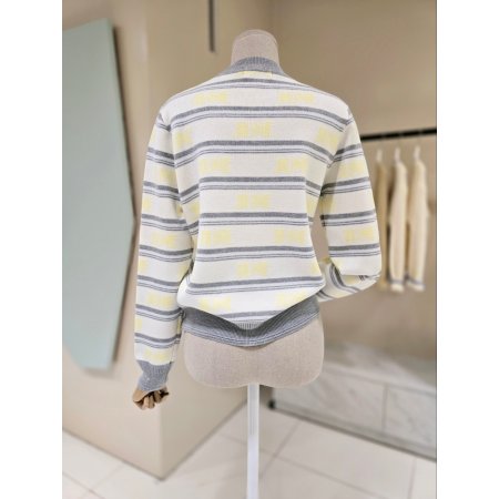 데스틸 라운드 단가라 니트