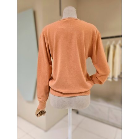 진주 브이넥 니트 티셔츠