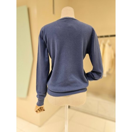 진주 브이넥 니트 티셔츠