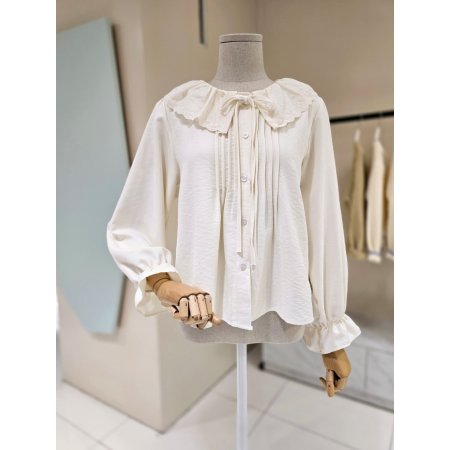 니트 조끼 세트 펀칭 블라우스