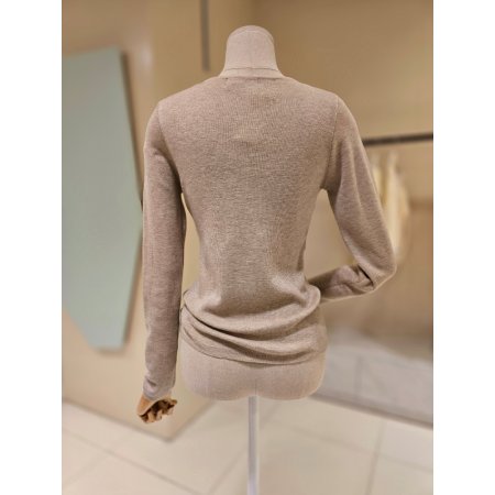 오픈 꼬임 라운드 니트