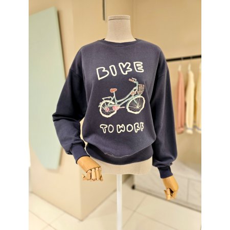 바이크 라운드 맨투맨 티셔츠