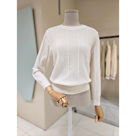 잔꽈배기 라운드 니트티셔츠