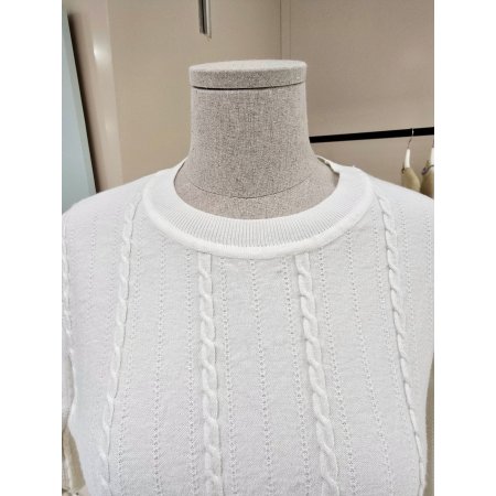 잔꽈배기 라운드 니트티셔츠