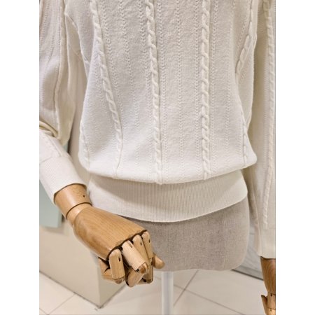 잔꽈배기 라운드 니트티셔츠