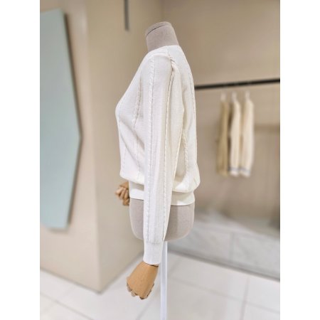 잔꽈배기 라운드 니트티셔츠