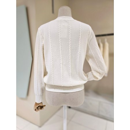 잔꽈배기 라운드 니트티셔츠