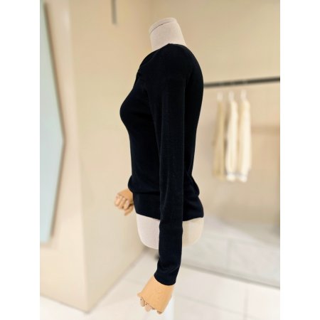 어깨리본 오프숄더 니트티셔츠