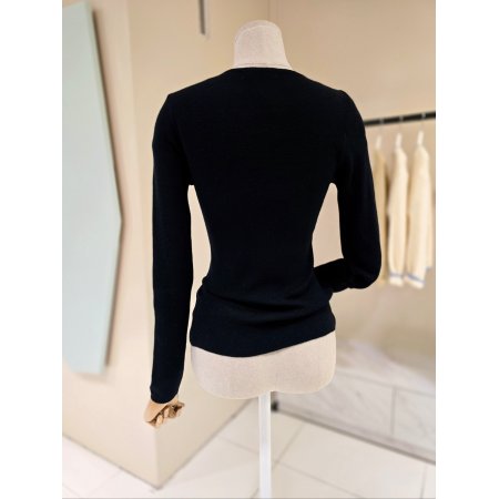 어깨리본 오프숄더 니트티셔츠