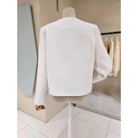 금장단추 라운드 트위드자켓