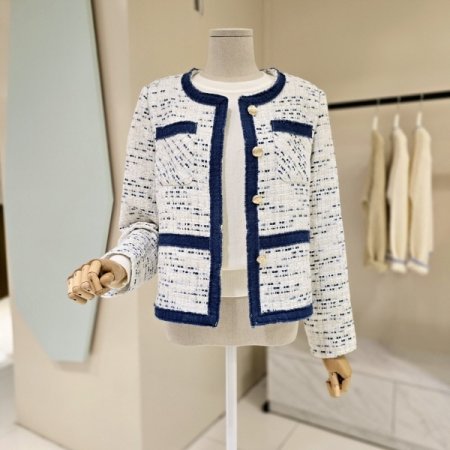 노카라 데님라인 트위드자켓