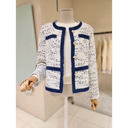 노카라 데님라인 트위드자켓