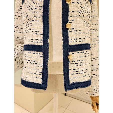 노카라 데님라인 트위드자켓