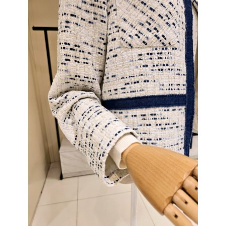 노카라 데님라인 트위드자켓