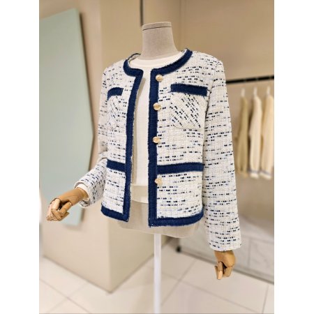 노카라 데님라인 트위드자켓