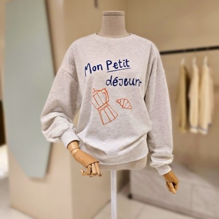 루즈핏 모카빵 라운드 맨투맨