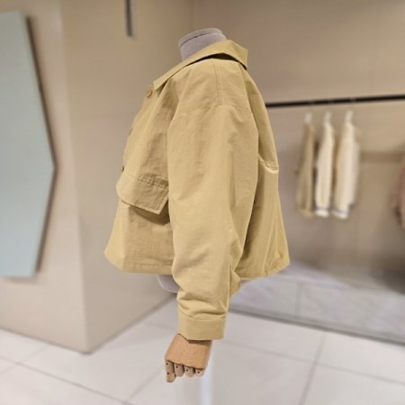 단추 스트링 카라 자켓