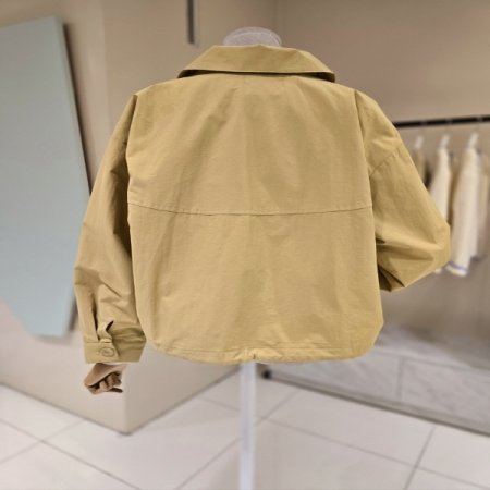 단추 스트링 카라 자켓