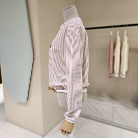 캘리 라운드 단가라 티셔츠