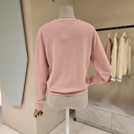 오색 버튼 라운드 니트가디건