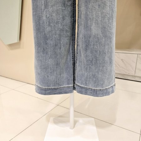 포켓 연청 와이드 데님팬츠