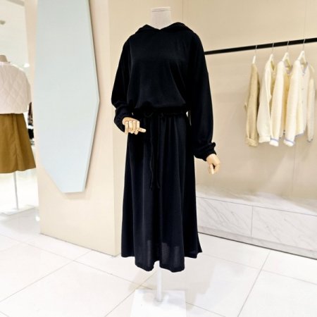 스트링 후드티 밴딩스커트 세트