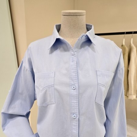 데일리 심플 포켓 셔츠