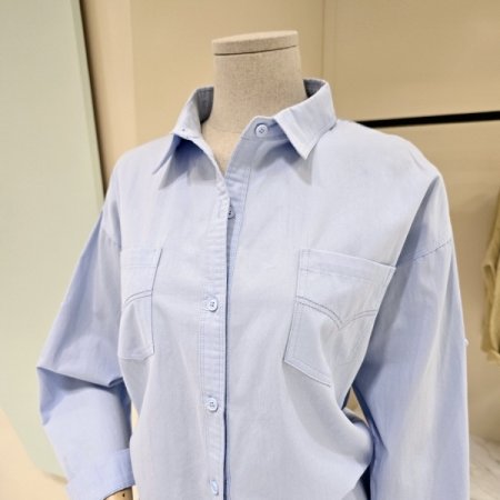 데일리 심플 포켓 셔츠