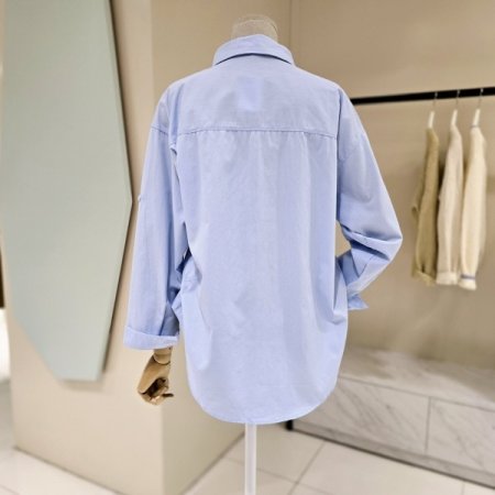 데일리 심플 포켓 셔츠