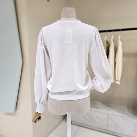 봄나비 시폰소매 니트티셔츠