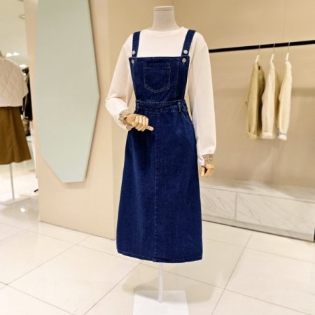 A라인 멜빵 청원피스