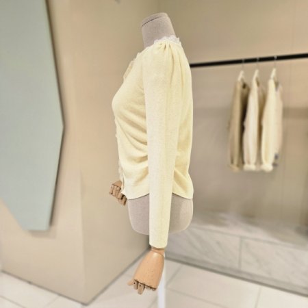 레이스라인 셔링 니트 가디건