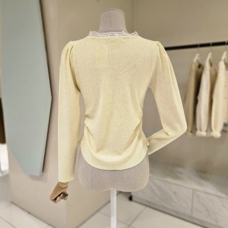 레이스라인 셔링 니트 가디건