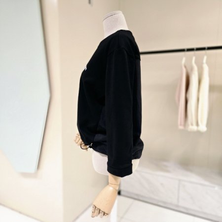 부엉이 레터링 라운드 티셔츠