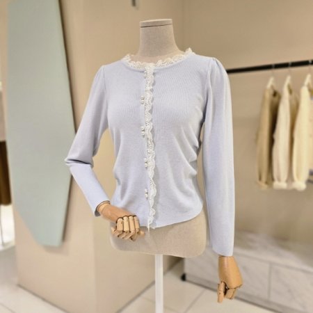 펄사 허리 셔링 라운드 가디건