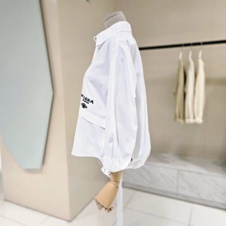 박시핏 레터링 스트링 셔츠