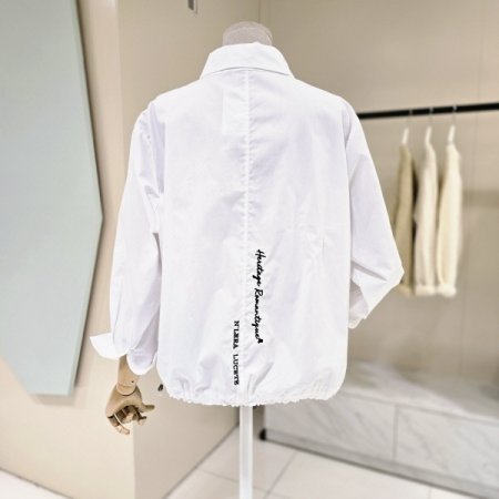 박시핏 레터링 스트링 셔츠