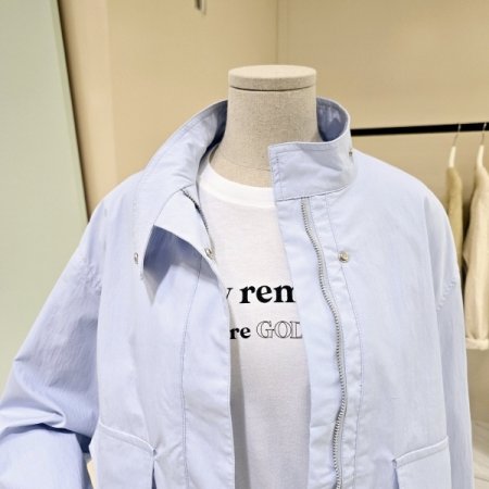 아웃포켓 하이넥 쿨 집업점퍼