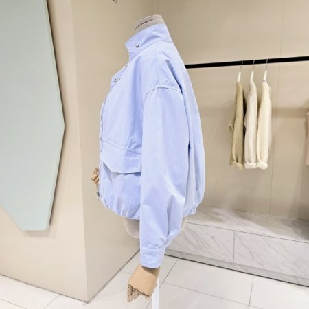 아웃포켓 하이넥 쿨 집업점퍼