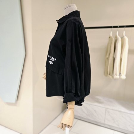 레터링 스트링 루즈핏 셔츠